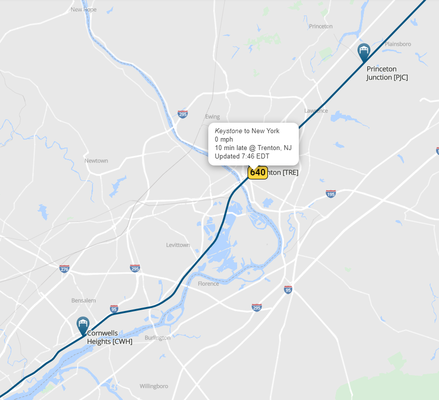 AmtrakStatus's tweet image. ALERT! 📷 #Train640 Keystone is running behind schedule by 0 hour and 10 minutes.
Need to know when it arrives? Track your train in real-time: trains-today.com/train/amtrak-6…
📷 Stay on track with us! #TrainStatus #Amtrak #IntercityRailMap