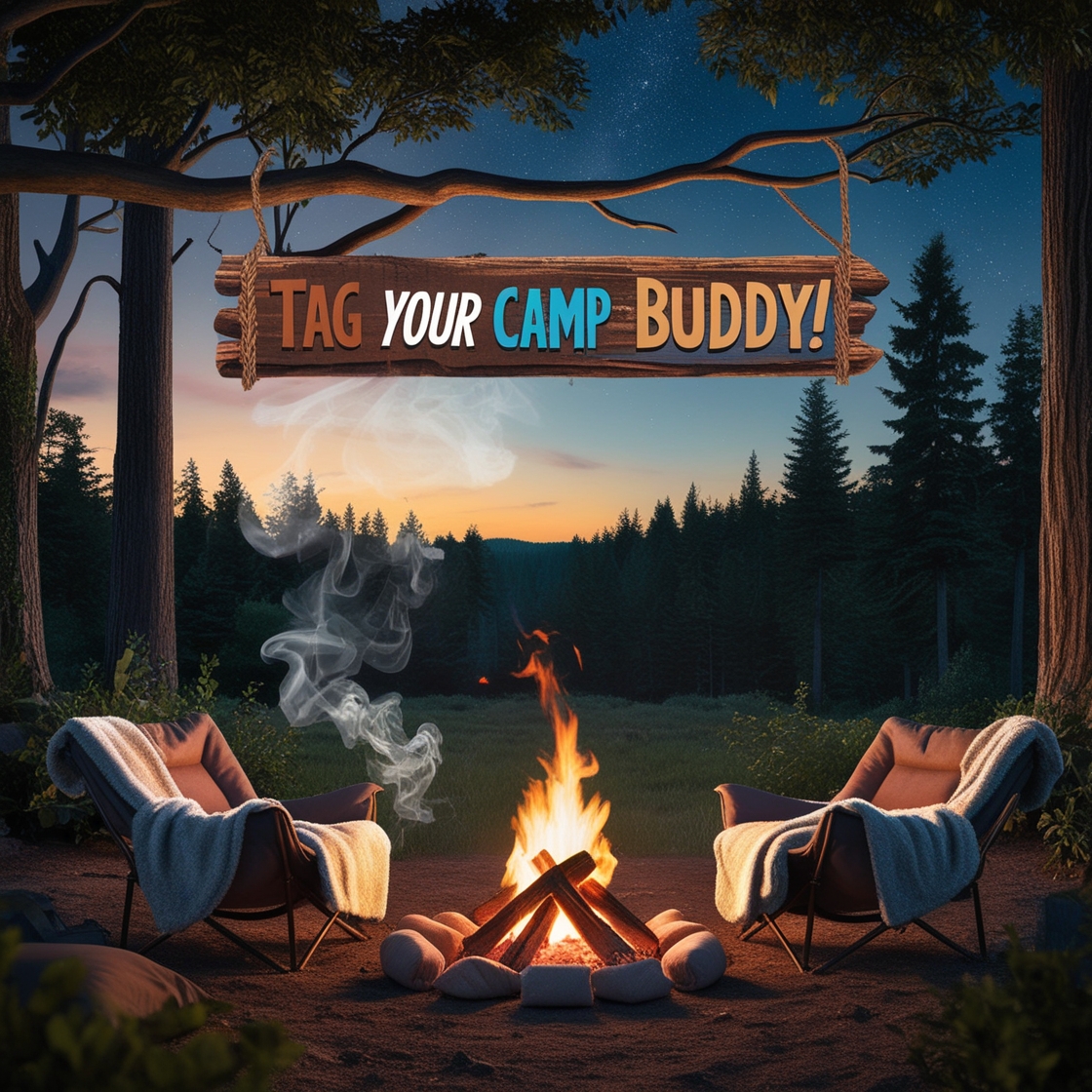 InfinityOutdooP's tweet image. Gather around the cozy campfire with friends. Who’s your ideal camp buddy? Let the outdoor adventures begin! #CozyCampfire #CampVibes #OutdoorAdventures #CampingLife #BonfireNights