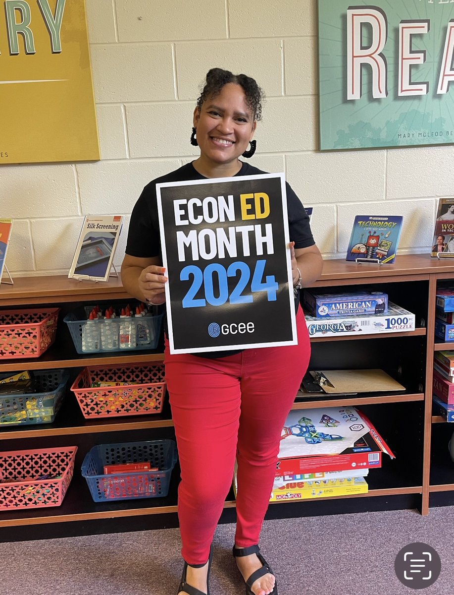 Vanessa Ellis of Muscogee County Schools celebrates Econ Ed Month.
