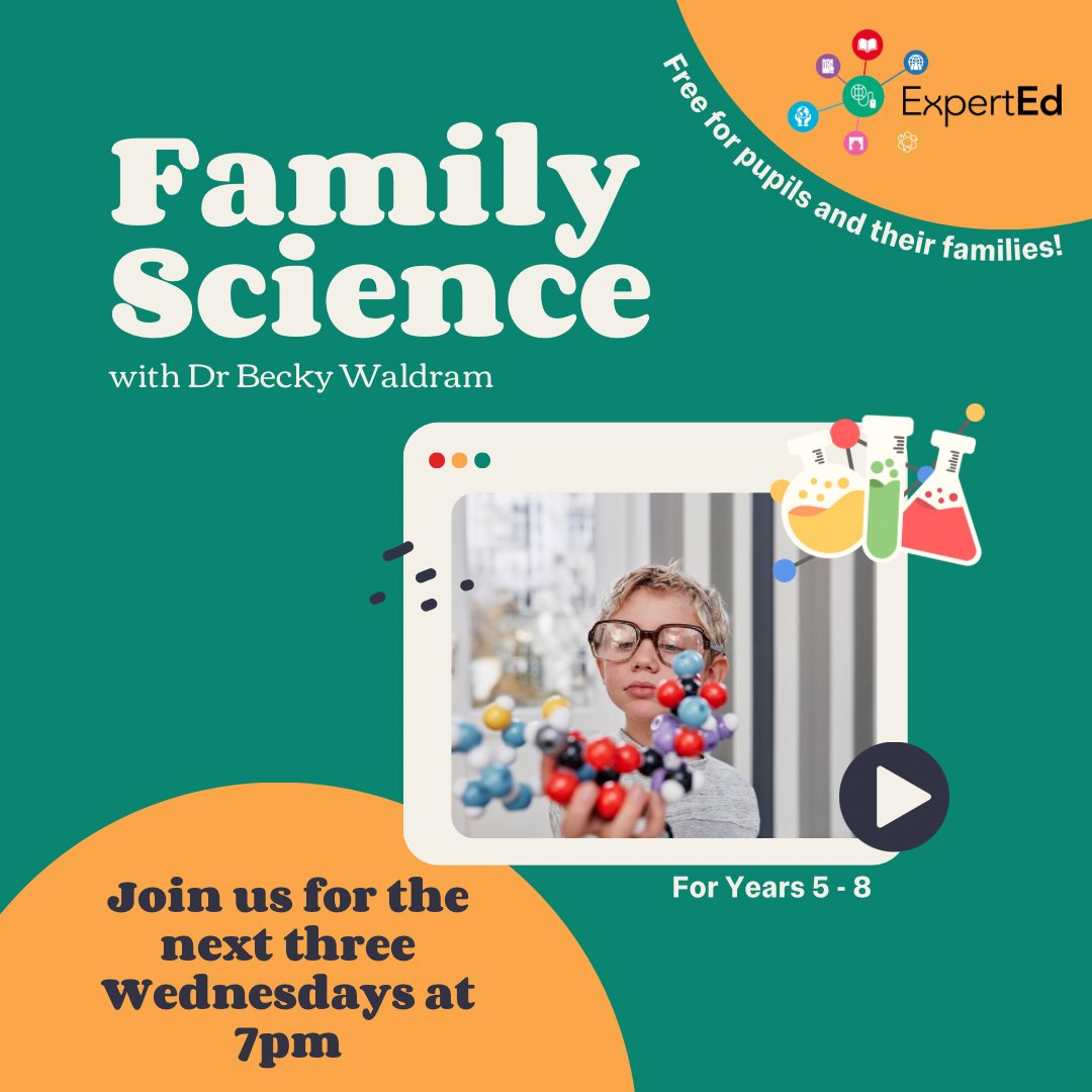 3 more Family Science sessions to go! Register for our Family Science series here 👉 linktr.ee/ExpertEdLive 🚀
