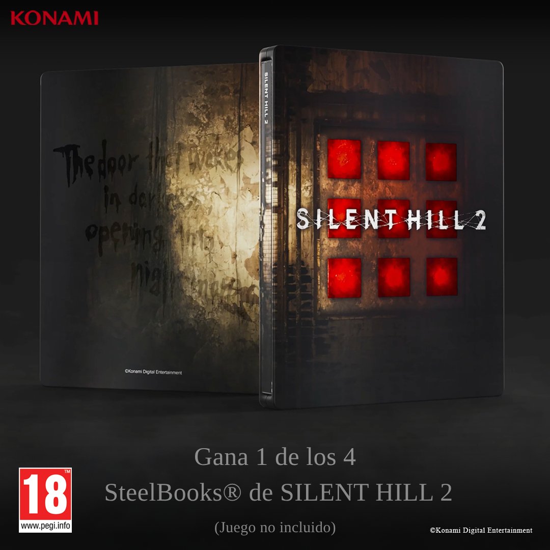 KONAMI España (@konami_es) on Twitter photo La niebla se acerca y es un buen motivo para sortear 4 Steelbooks de #SILENTHILL 2 📕
Para participar debéis:
Seguir a <a href="/KONAMI_ES/">KONAMI España</a>
Repostear este post
Responder con el hashtag #SILENTHILL2
El sorteo finaliza el 30 de septiembre de 2024.
T&C👉 konami.com/games/eu/es/to… La niebla se acerca y es un buen motivo para sortear 4 Steelbooks de #SILENTHILL 2 📕
Para participar debéis:
Seguir a <a href="/KONAMI_ES/">KONAMI España</a>
Repostear este post
Responder con el hashtag #SILENTHILL2
El sorteo finaliza el 30 de septiembre de 2024.
T&C👉 konami.com/games/eu/es/to…