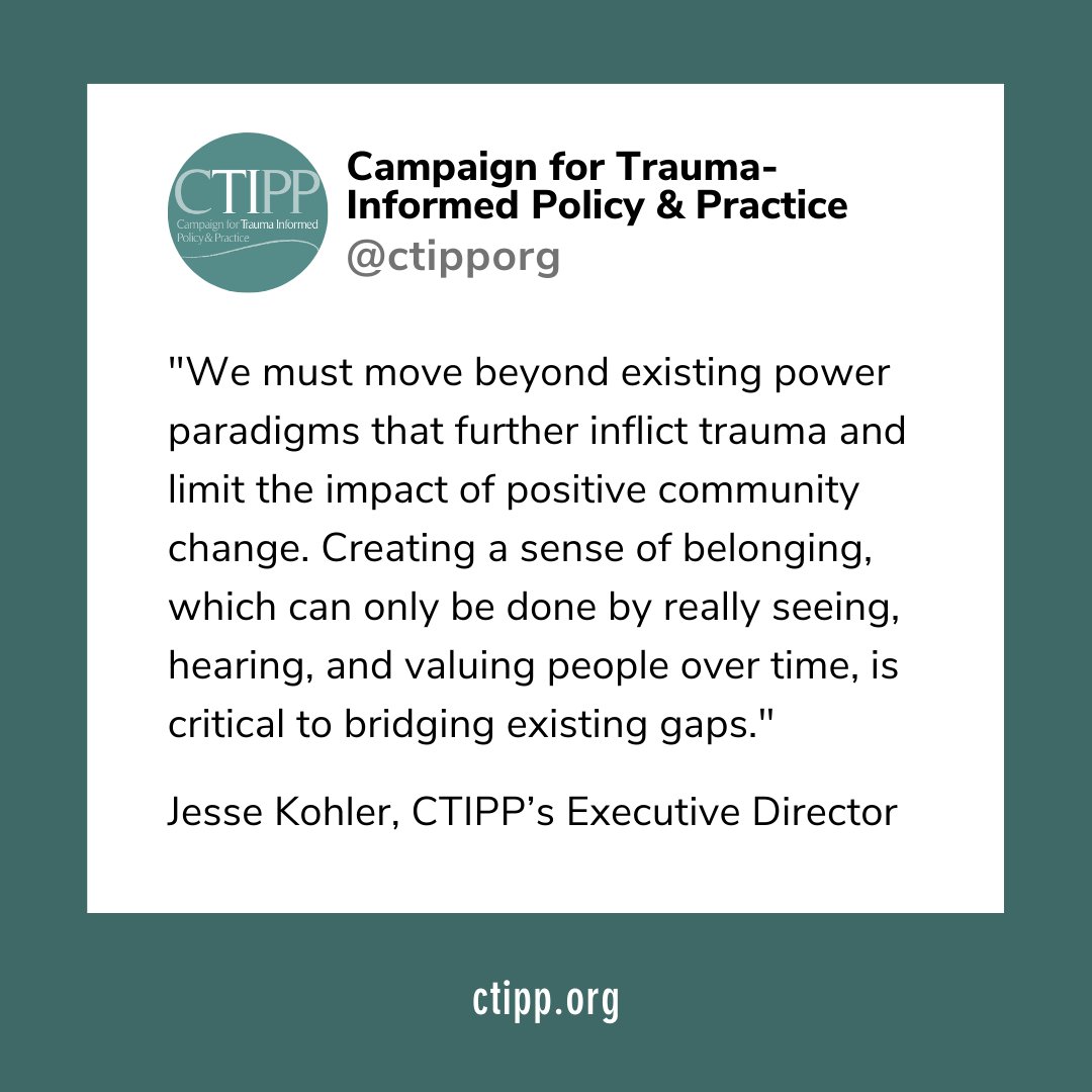 CTIPPorg's tweet image. ➡️WATCH: Trauma-Informed Community Change ctipp.org/post/trauma-in…