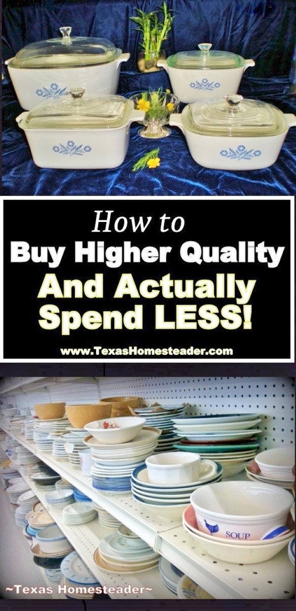 Tx_Homesteader's tweet photo. Did you know higher quality items can be both cheaper as well as sustainable? Yep, you can often buy better quality for LESS money. That is if you know these simple tricks. https://t.co/TEHb5UqqIW
.
.
#TexasHomesteader #SpendWell #SaveMoney #HigherQuality #BuyUsed #Vintage https://t.co/4hCD9qYG42