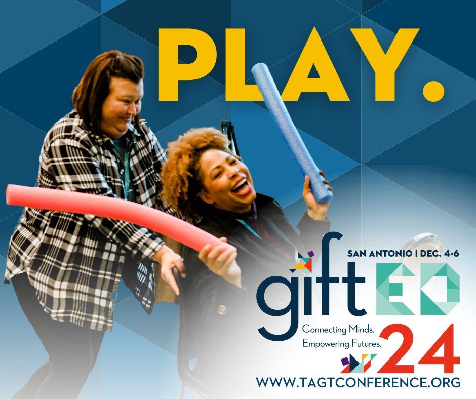It's not all work at #giftED24—there’s time for play too! You're invited this December 4-6 in San Antonio for a conference full of fun, learning, and collaboration. Register now at buff.ly/3ZiYH4z!