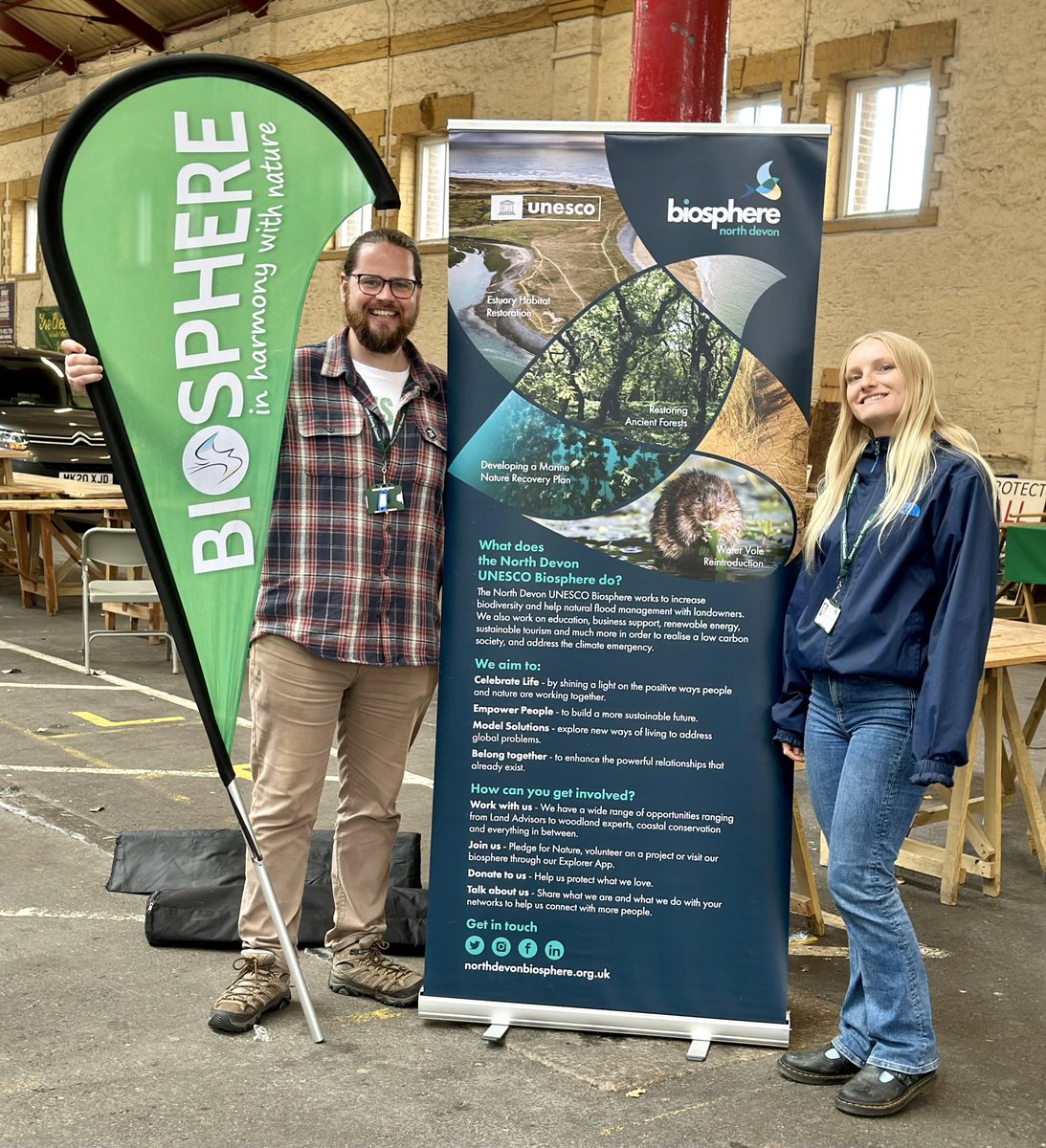 North Devon Biosphere (@ndevonbiosphere) on Twitter photo The #BiosphereCommunities team was at the South Molton Eco Fair on Sunday. It was great to catch up with so many dedicated community groups and individuals engaged with local #climateaction !
Find out more: northdevonbiosphere.org.uk/biosphere-comm…
Sign the Nature Reco... northdevonbiosphere.org.uk/nature-recover… The #BiosphereCommunities team was at the South Molton Eco Fair on Sunday. It was great to catch up with so many dedicated community groups and individuals engaged with local #climateaction !
Find out more: northdevonbiosphere.org.uk/biosphere-comm…
Sign the Nature Reco... northdevonbiosphere.org.uk/nature-recover…