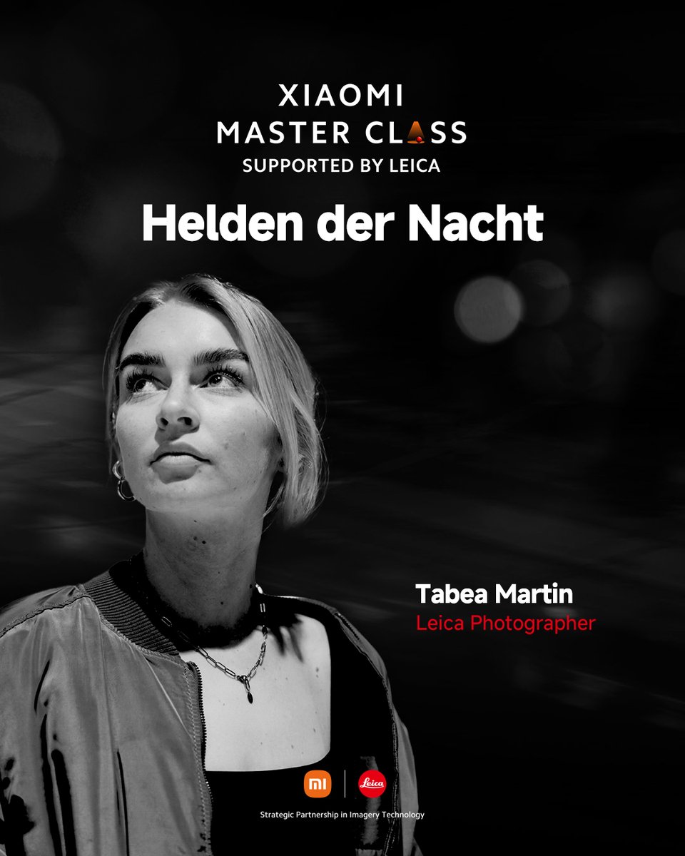 XiaomiDE's tweet photo. Wir stellen euch unsere #MasterPhotographer vor! 😍
Tabea Martin - Leica Photographer 🟠📷🔴 
(IG: @tabeamagdalena)
Sie wird uns während der #XiaomiMasterclass unserer #Xiaomi14TSeries begleiten und uns zeigen, was es heißt ein Bild zum #MeisterwerkBeiTagUndNacht zu machen. https://t.co/jCGeImjLim