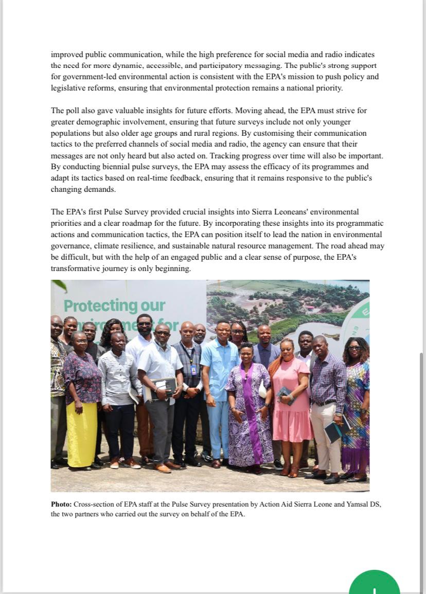 ProtectionLeone's tweet image. In the third edition of #InsideInsight, we examined the results of the Pulse Survey, which was conducted three months ago.

Thank you ActionAid Sierra Leone and #Yamsal for their invaluable assistance in carrying out this study.
Enjoy the reading.

linkedin.com/posts/environm…