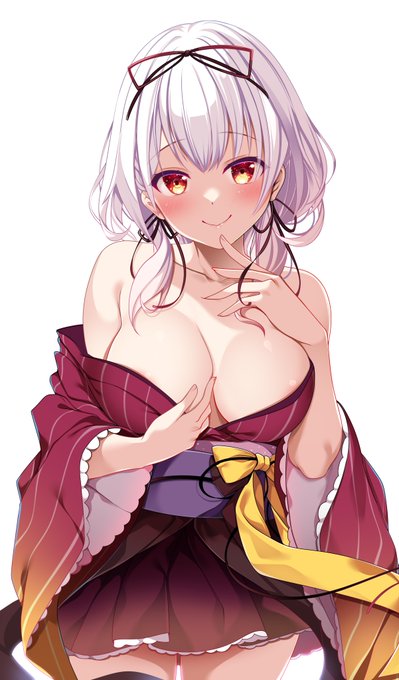 #見た人も無言で銀髪or白髪をあげる 