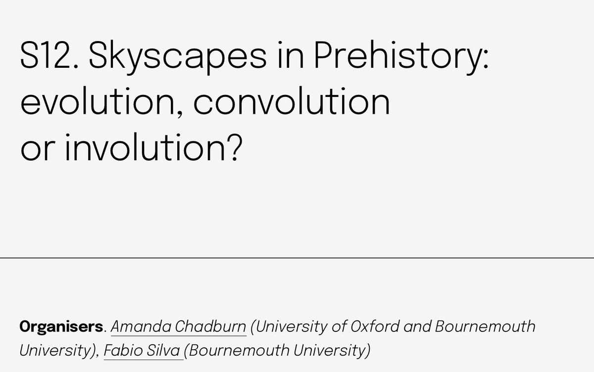 Gaze in wonder upon S12. Skyscapes in Prehistory: evolution, convolution or involution? #TAG45 tag2024.wordpress.com/2024/09/05/s12…
