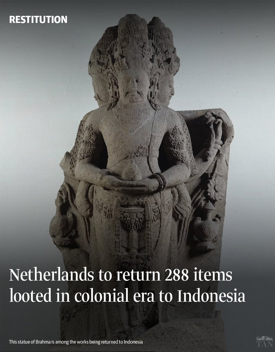 Netherlands to return 288 looted items to Indonesia, including artefacts taken from Bali after the 1906 war

ow.ly/4avX50Tt2FS
