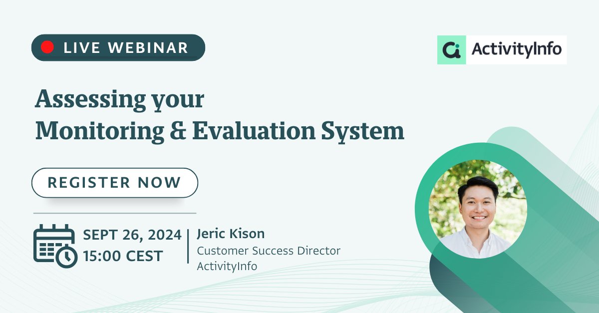 Are you an M&amp;E Manager looking to strengthen an existing M&amp;E system or develop a new one that meets effectiveness standards? Then, join our upcoming webinar. 

Learn more about the agenda here: activityinfo.org/support/webina… 

#DataCollection #MonitoringAndEvaluation #Webinar