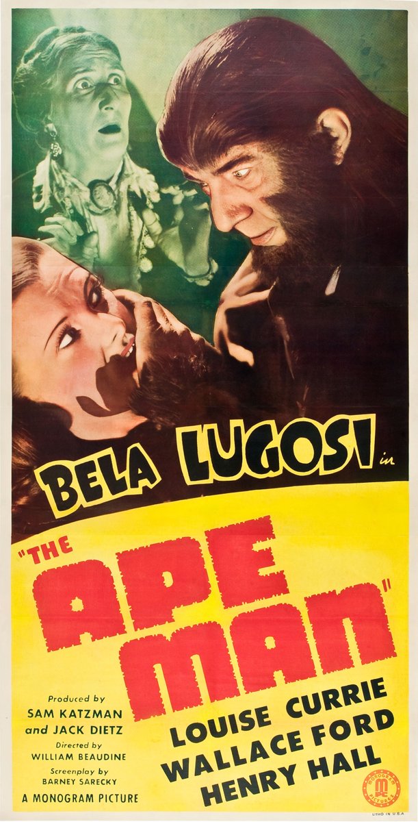 SirCophagus_OG's tweet image. #MonogramMonday! 🎬 Today, we're diving into "The Ape Man", a bizarre Poverty Row classic starring Bela Lugosi! The film also has one of those unexpected Fourth Wall Breaks, with some people taking it as a sign of satire, what do you think? 🦍 #ClassicHorror #PovertyRowCinema"
