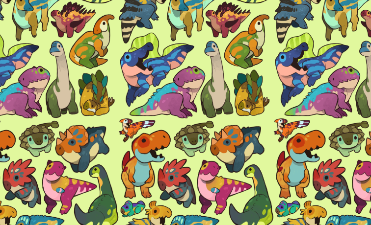 「Dino print anyone? 」|Squeegool🏳️‍🌈 MAR 4-5 #KOMIKET2023のイラスト