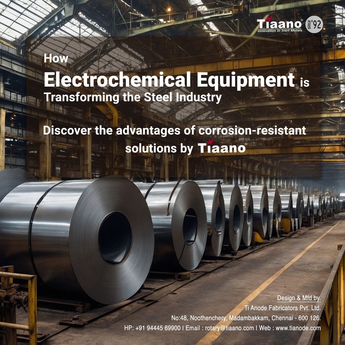 equipments_ti's tweet photo. 💡 Corrosion costs the steel industry billions every year—leading to up to 40% of unplanned downtime. Ready to transform your steel plant? Contact us to learn more. #SteelIndustry #CorrosionResistance #EfficiencyBoost #Tiaano https://t.co/UA03LijAZ5