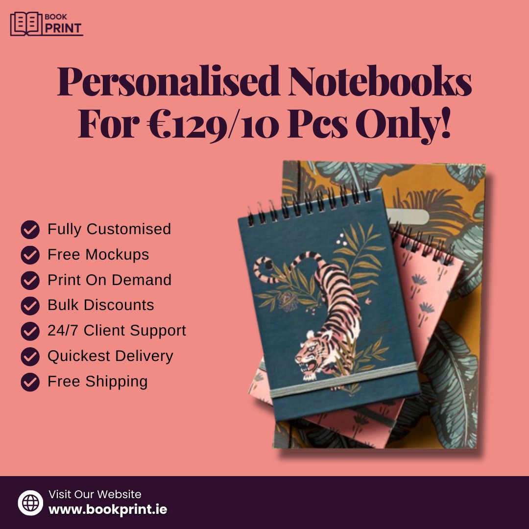 PrintBook_ie's tweet photo. Your ideas are one of a kind—your notebook should be too! Get fully customized notebooks, starting at just €129 for 10. Free mockups, fast delivery, and 24/7 support.

📞: +35315314056
📧: info@bookprint.ie

#bookprint #notebook #mockups #prints #Ireland https://t.co/1t3t1Fj4ZQ