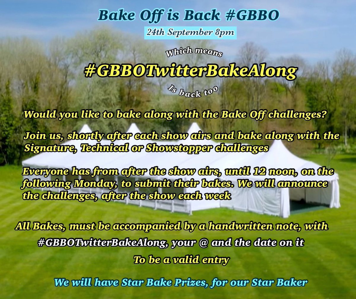 And that’s a wrap from us for now #TwitterBakeAlong
Tomorrow sees the start of <a href="/BritishBakeOff/">British Bake Off</a> 😃 #GBBO We’ll have our 1st #GBBOTwitterBakeAlong challenges after tomorrow’s show airs. Any budding Bake Off fans out there, care to join in?