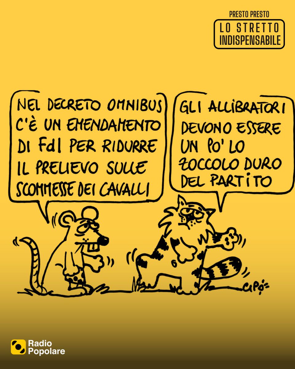🎧Riascolta Lo stretto indispensabile, Il kit di informazioni essenziali per potere affrontare la giornata a cura di @jampaglia e <a href="/cinziapoli/">cinzia poli</a>👇

🔗tinyurl.com/33ffh4tu