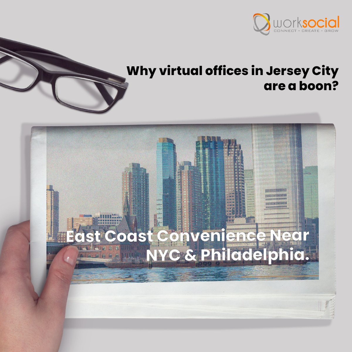 WorkSocialWorks's tweet photo. NJ City, a place where opportunities thrive &amp;  connections are built. A virtual office here means you're aligning your business with the reputation of a bustling hub, instant earning the trust of your clients &amp; investors.  https://t.co/VDmW4cZHCv https://t.co/HLucz2oARA