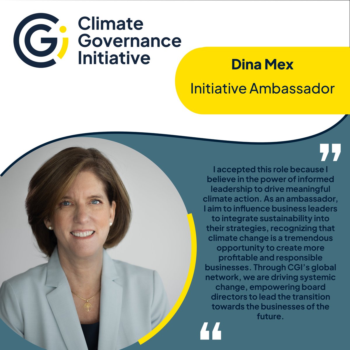We’re delighted to be launching our new Ambassadors programme today at Climate Week NYC.

Our 17 Ambassadors come from across the globe and represent a variety of sectors, and will support
<a href="/Boards4Climate/">Climate Governance Initiative</a>'s work internationally. 

Learn more here climate-governance.org/initiative-app…