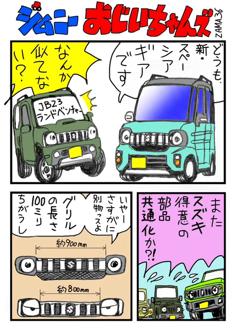 新しいスペーシア・ギアが出ました。
#ジムニーおじいちゃんズ 