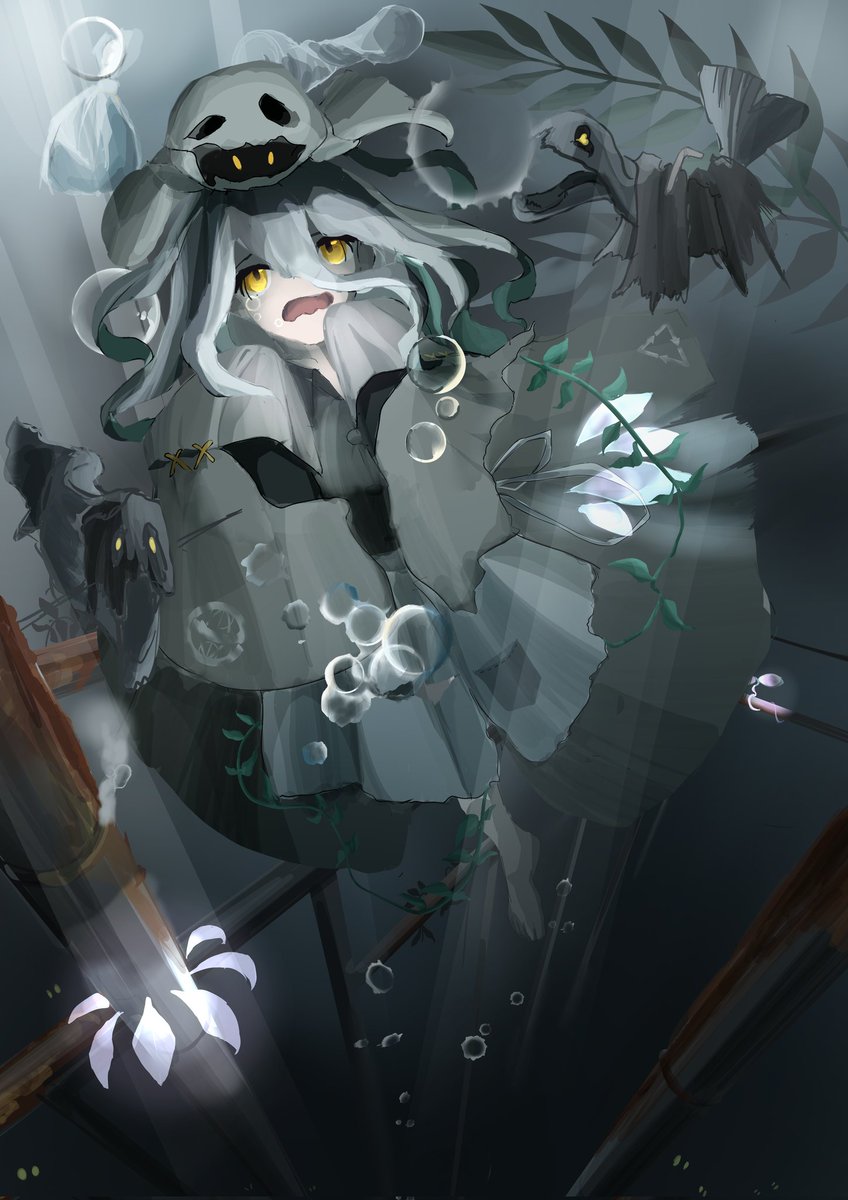 Tsumasaki404's tweet photo. 芥と海月
#イラスト https://t.co/bdPXXMRUxw