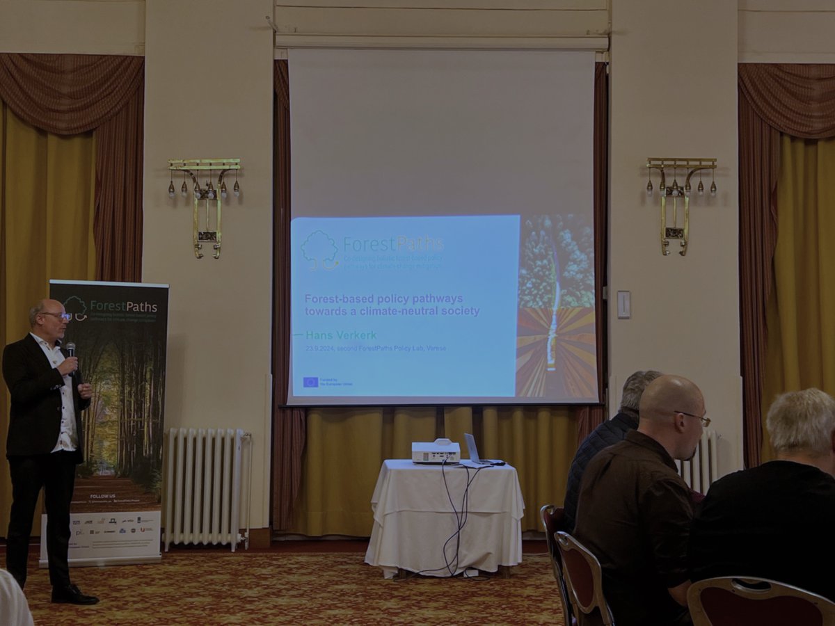 ForestPaths Project (@forestpaths_eu) on Twitter photo ForestPaths' second #PolicyLab has just commenced in Varese, Italy 🇮🇹
The day has begun with an introductory presentation by project coordinator Dr Hans Verkerk from <a href="/europeanforest/">European Forest Institute (EFI)</a> and partner Dr Marc Gramberger from <a href="/ProspexInst/">Prospex Institute</a> 🤓
Stay tuned for more through #ForestPathsPL24 ForestPaths' second #PolicyLab has just commenced in Varese, Italy 🇮🇹
The day has begun with an introductory presentation by project coordinator Dr Hans Verkerk from <a href="/europeanforest/">European Forest Institute (EFI)</a> and partner Dr Marc Gramberger from <a href="/ProspexInst/">Prospex Institute</a> 🤓
Stay tuned for more through #ForestPathsPL24