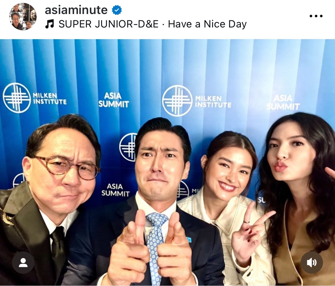 CurtisSChin's tweet photo. Tweeps &amp; #Titans 🔱:
A little more #Siwon-#LizaSoberano for your feeds. From @MilkenInstitute Asia Summit 2024. Shining examples of using their #platformsforgood

📸: https://t.co/eWE21leejq

Video: https://t.co/r5Rkj0GzMv On Investing in Children as a Pathway to Global Progress. https://t.co/Nd7bXWreQc