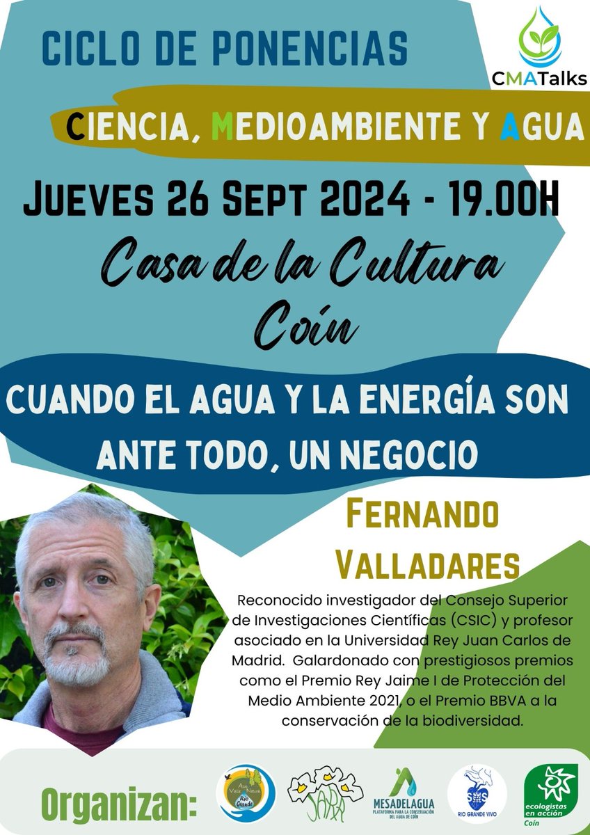 Os esperamos este jueves en la Casa de la Cultura en Coín!!

Una charla importantísima 💧💧💧💧💧💧

#macrorenovablesno
#renovablessiperonoasi