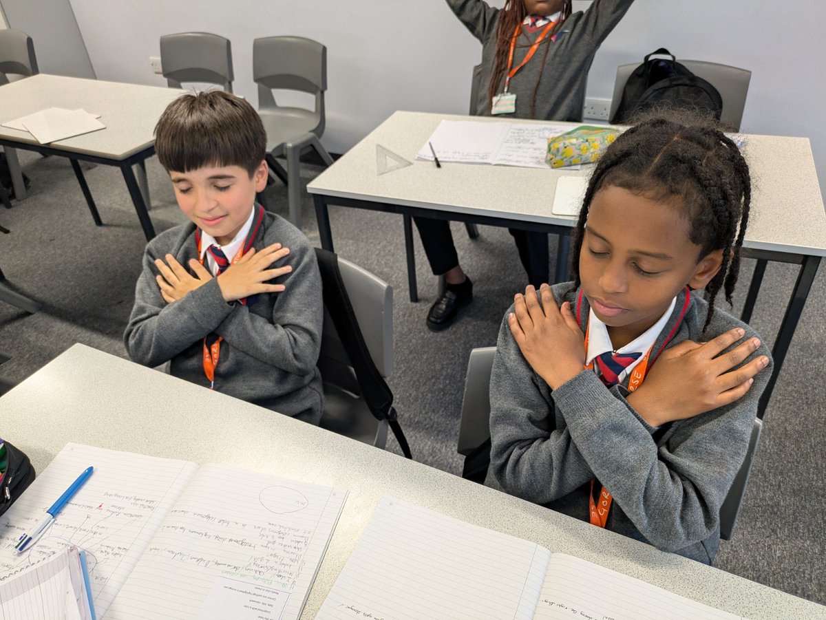 gorse_ruth's tweet image. 📢This Year 7 RE class has been learning about Dharmic faiths and the importance of meditation. Meditation is said to reduce blood pressure, anxiety and boost your immune system. Students tried it out for themselves! #GorseGetsHealthy #crosscurricular #health #meditation #mindful