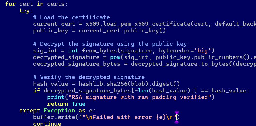 this is the official code of a major HSM vendor used for verify key attestations (what's wrong left as an exercise)