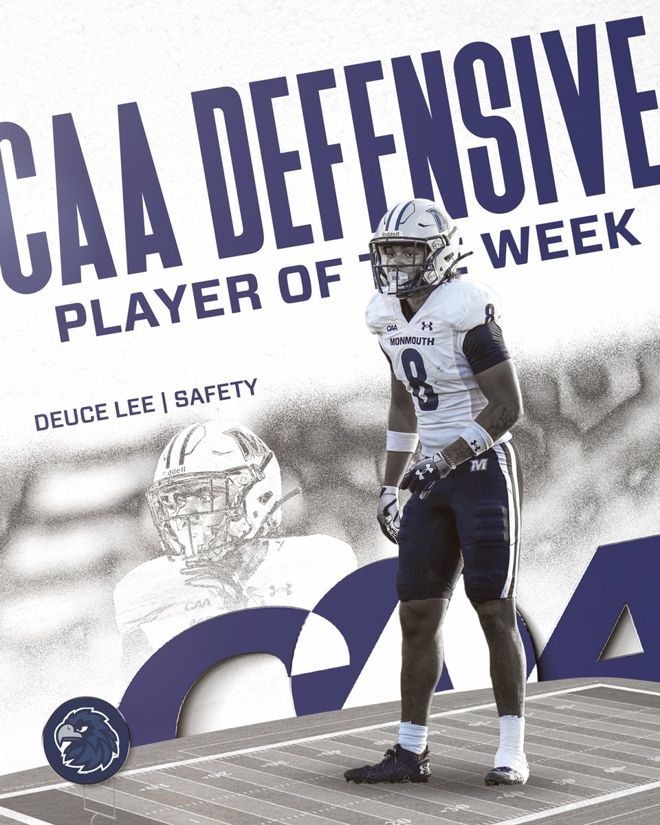 Two CAA awards to start the week!

Congratulations to <a href="/MichaelCalton1/">Michael Calton</a> and <a href="/thedeucelee/">Deuce Lee</a> on their 𝙘𝙡𝙪𝙩𝙘𝙝 performances against FIU

#FlyHawks || <a href="/MUHawksFB/">Monmouth Football</a>