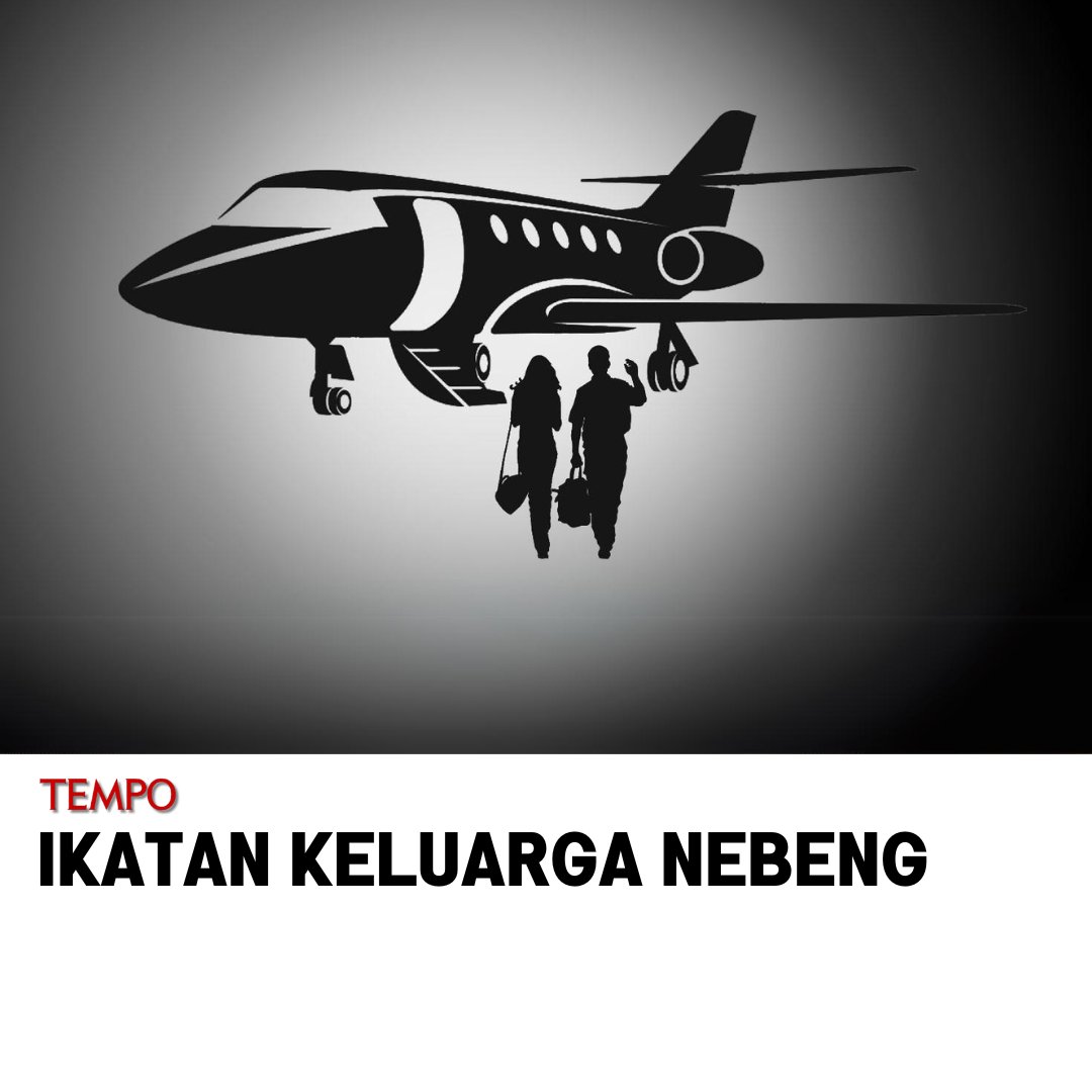 #TempoThread

IKN: Ikatan Keluarga Nebeng

Seakan segala sesuatunya kebetulan, Kaesang merasakan kemewahan nebeng jet pribadi, mengikuti jejak Jokowi nebeng PDIP dan Gibran nebeng MK. Ternyata, kesuksesan mereka tak lepas dari 'nebeng'.

A Thread🧵