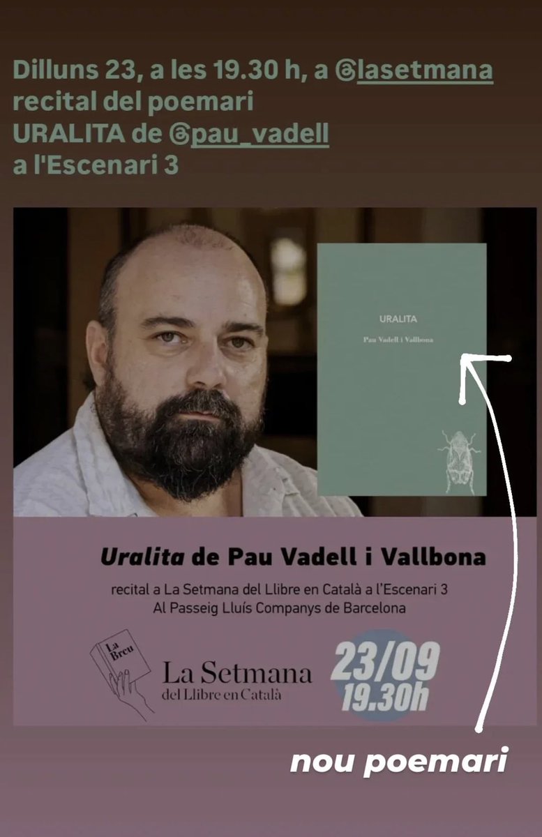 Avui horabaixa a <a href="/LaSetmana/">La Setmana</a> 
<a href="/LaBreuEdicions/">LaBreu Edicions</a>