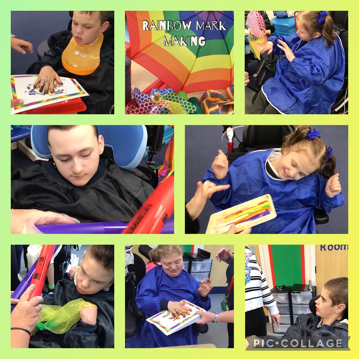 TirMorfa's tweet photo. #ytmseren #ytmlit #ytmnum #ytmexp #ytmwellb Seren enjoying mark making “I can paint a rainbow.” https://t.co/tRoFMtVkSF