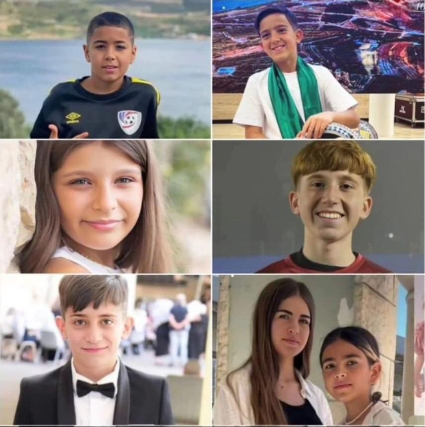 Israel's tweet photo. Some of you have a short memory. 

We don't.

They were murdered by Hezbollah for playing soccer. 

#MajdalShams