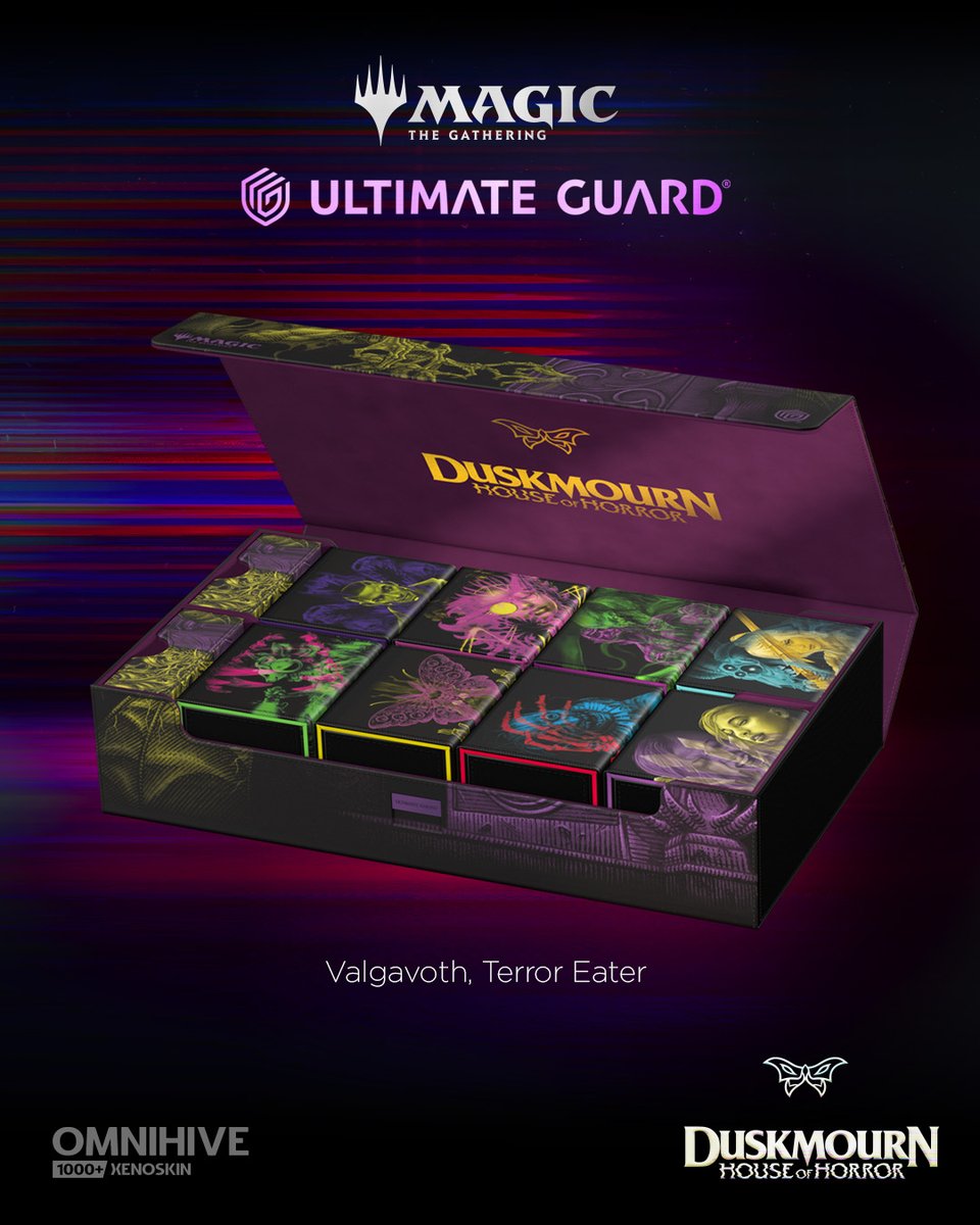 UltimateGuard's tweet image. 🚨NOW AVAILABLE!🚨
Get into spooky season with all of #UltimateGuard's new #Duskmourn products.
Creep over to ultimateguard.com for all of this blood-curdling goodness.

Don't look out the window and keep your closet locked, though! 👻