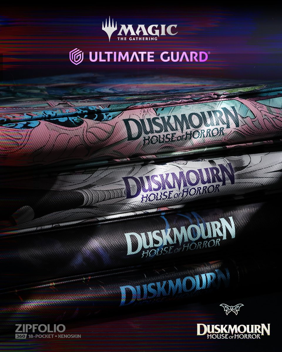 UltimateGuard's tweet image. 🚨NOW AVAILABLE!🚨
Get into spooky season with all of #UltimateGuard's new #Duskmourn products.
Creep over to ultimateguard.com for all of this blood-curdling goodness.

Don't look out the window and keep your closet locked, though! 👻