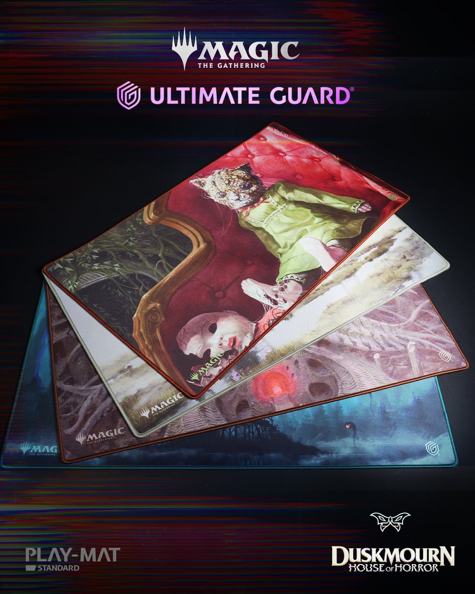 UltimateGuard's tweet image. 🚨NOW AVAILABLE!🚨
Get into spooky season with all of #UltimateGuard's new #Duskmourn products.
Creep over to ultimateguard.com for all of this blood-curdling goodness.

Don't look out the window and keep your closet locked, though! 👻