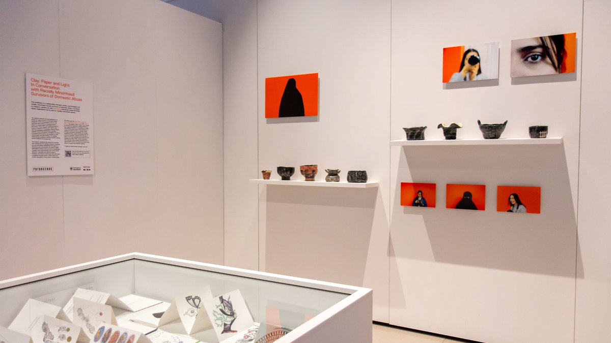 Education@Sheffield (@educationsheff) on Twitter photo "Clay, Paper and Light" is currently on display as part of <a href="/FestivalMind/">Festival of the Mind</a>, showcasing co-produced work in response to research by <a href="/JillyGMiller/">Jilly Gibson-Miller</a> and <a href="/_AnkitaMishra/">Dr Ankita Mishra</a>.
The exhibition uses art to share journeys of racially minoritised women surviving domestic abuse. "Clay, Paper and Light" is currently on display as part of <a href="/FestivalMind/">Festival of the Mind</a>, showcasing co-produced work in response to research by <a href="/JillyGMiller/">Jilly Gibson-Miller</a> and <a href="/_AnkitaMishra/">Dr Ankita Mishra</a>.
The exhibition uses art to share journeys of racially minoritised women surviving domestic abuse.