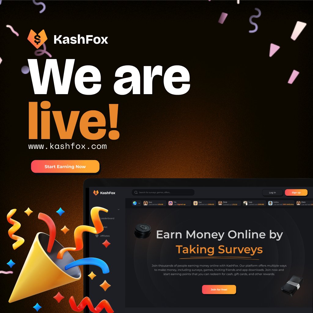 kashfoxofficial's tweet photo. 🚨 KashFox is LIVE! 🦊💰 No more waitlists—start earning NOW with simple tasks and fast payments. Ready to turn your free time into cash? 💵
✨ Join us at https://t.co/746YyKbmdF and start earning today!
#kashfoxIslive #earnwithkashfox #nomorewaiting #startearningtoday https://t.co/K2eoAMYCRe