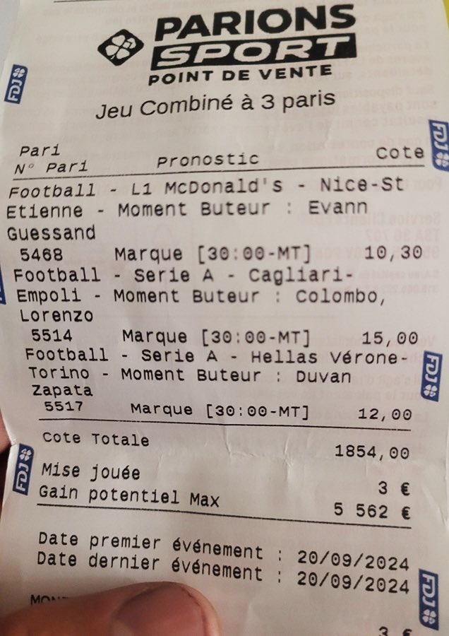 Pronosoft's tweet photo. L’inspiration du week-end nous vient de KURDO et son combiné de buteurs entre la 30e et la 45e minute ! 😲👏
À retrouver dans la rubrique #TopTickets #TeamParieur https://t.co/yQTKWpABl1 https://t.co/5ipgsFkAAT