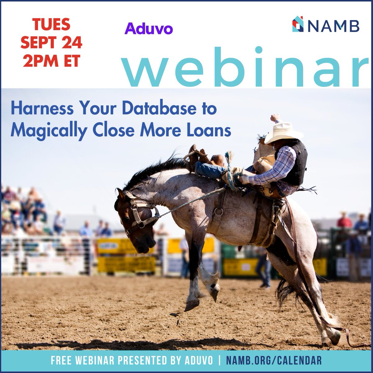 NAMBpros's tweet image. TOMORROW! In this webinar, learn how @Aduvo – the latest marketing automation tool for mortgage pros –  effortlessly syncs &amp;amp; leverages your existing contacts and begins marketing to them immediately! Tues, Sept 24, 2pm ET. Register now! zurl.co/t057