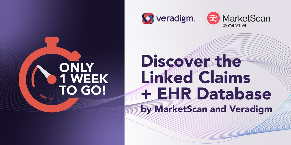 Veradigm's tweet image. Just 1 week left until we introduce our latest database!   Get ready for something that can change the game.  Are you as excited as we are?  Let us know in the comments. #AlmostHere #DataDrivenCare