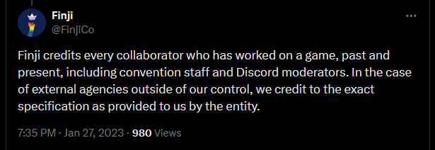 Loc in Credits tweet media