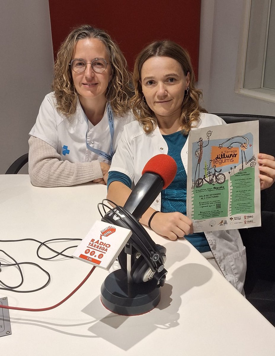 AP ICS Lleida (@apicslleida) on Twitter photo 🎙️Mercè Carbonell, nutricionista i l'Astrid Navarro, administrativa de l'EAP Tàrrega parlen de la campanya "A Tàrrega, dilluns, Llegums" al programa de #DeBocaEnBoca de <a href="/RadioTarrega/">Ràdio Tàrrega</a>
Pots escoltar el programa en el següent enllaç: tuit.cat/5p1w3 🎙️Mercè Carbonell, nutricionista i l'Astrid Navarro, administrativa de l'EAP Tàrrega parlen de la campanya "A Tàrrega, dilluns, Llegums" al programa de #DeBocaEnBoca de <a href="/RadioTarrega/">Ràdio Tàrrega</a>
Pots escoltar el programa en el següent enllaç: tuit.cat/5p1w3