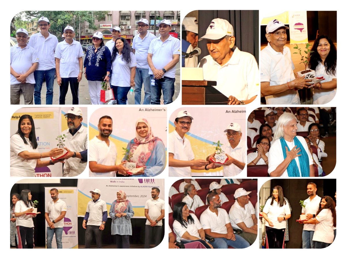 Alkem_Lab's tweet photo. On #WorldAlzheimersDay, the Alkem Foundation, in collaboration with #HelpAgeIndia, hosted the #Awarathon2024 across 5 cities to raise #awareness on #Alzheimer's and #dementia. Over 850 senior citizens, healthcare experts &amp; Alkem leaders joined in support! 🙌 #MakingADifference https://t.co/kOumfbuofh