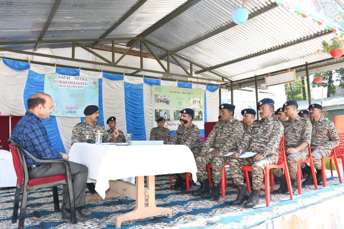 61Bncrpf's tweet photo. #SHS2024
#PreventiveHealthCheckups has been organized on 23/09/2024 at Unit HQr 61 BN CRPF, under #SafaiMitraSurakshaShivir campaign. Health check up of 21 SK(E) has been completed during this campaign.
@crpf_srinagar
@crpfindia
@HMOIndia
@PIBHomeAffairs
@PMOIndia https://t.co/X31y3jOyGY