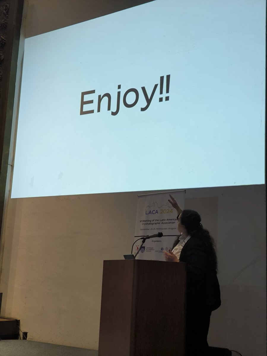 The meeting is on it's way!

 <a href="/IUCr/">IUCr</a>'s president Santiago García-Granda welcomed participants from 20 countries at <a href="/montevideoIM/">Intendencia de MVD</a> venue.
Representatives from #LACA, <a href="/Udelaruy/">Universidad de la República</a> <a href="/FqUdelar/">.</a> <a href="/PEDECIBA/">PEDECIBA</a> <a href="/IPMontevideo/">Institut Pasteur Montevideo</a> joined the Presidenta of the LOC <a href="/natiafailache/">Nati Alvarez</a> for the Opening Ceremony.
