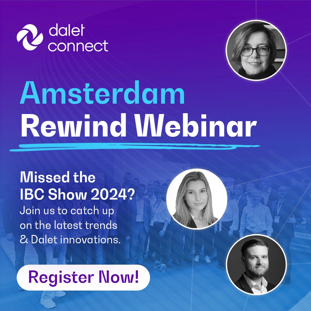 🎬 Amsterdam Rewind: A Post-IBC 2024 Roundup!

Missed out on <a href="/IBCShow/">IBC</a> 2024? No worries—join us to catch up on the key trends and Dalet innovations that led the way. 🚀

Register now to secure your spot 👉 hubs.li/Q02QLt3C0

#IBC2024 #MediaTech #IBCShow