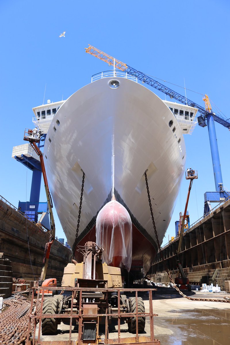 GibdockLtd's tweet photo. Big views of big bow 🛳️ 

#Gibdock  #GibraltarDockyard  #ShipyardLife #MaritimeIndustry  #GibraltarViews  #GibraltarShips  #DockyardLife  #MarineEngineering  #ShipRepair  #GibraltarStrait  #GibraltarMaritime  #ShipyardScenes  #GibraltarSpotting #OceanEngineering https://t.co/rjxzNGuFnb